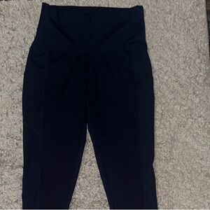 Chic Dark Blue High-Rise Leggings